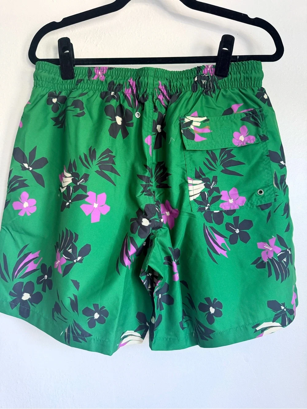 Rodd & Gunn Green Floral Swim Shorts with Purple Accents